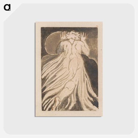 アートポストカード-The First Book of Urizen, Plate 28 (Bentley 27) - ウィリアム ブレイク Postcard.