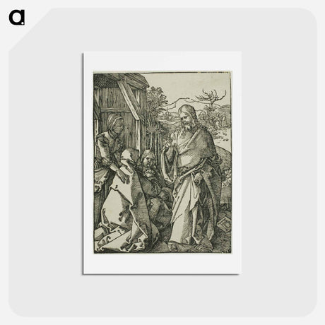 アートポストカード-Christ Taking Leave of His Mother - アルブレヒト デューラー Postcard.