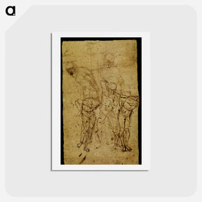 アートポストカード-Study for a Flagellation - アンドレア マンテーニャ Postcard.