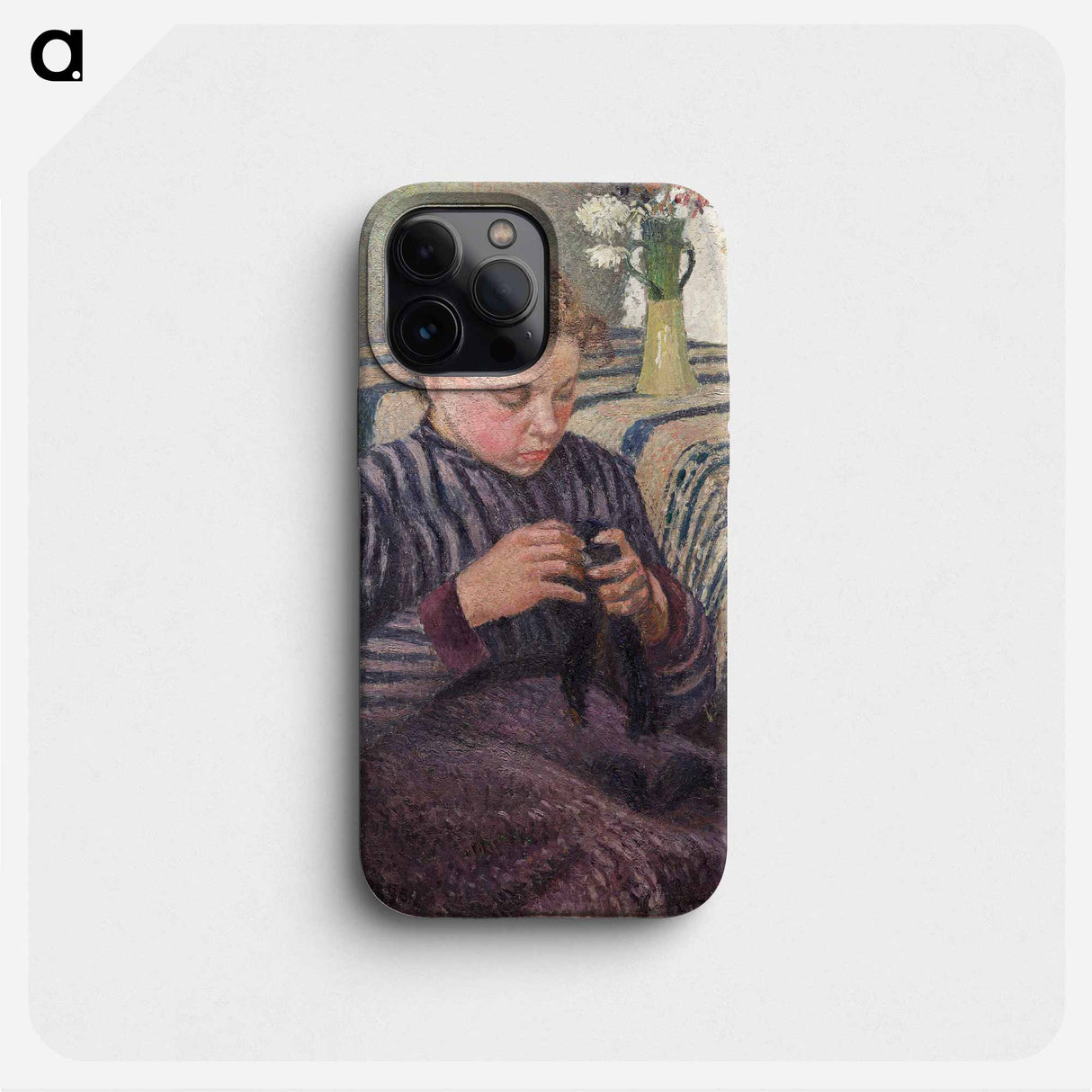 Woman Mending - カミーユ ピサロ Phone Case.