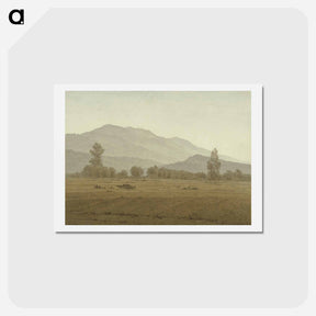 アートポストカード-New Moon Above the Riesengebirge Mountains - カスパー ダーヴィト フリードリヒ Postcard.