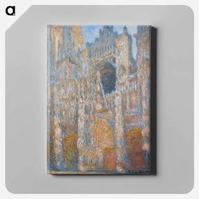 アートパネル-Rouen Cathedral, the Façade in Sunlight - クロード モネ Canvas.