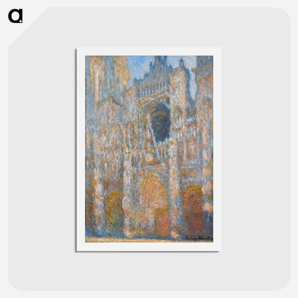 Rouen Cathedral, the Façade in Sunlight - クロード モネ Postcard.