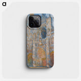 Rouen Cathedral, the Façade in Sunlight - Claude Monet Phone Case.