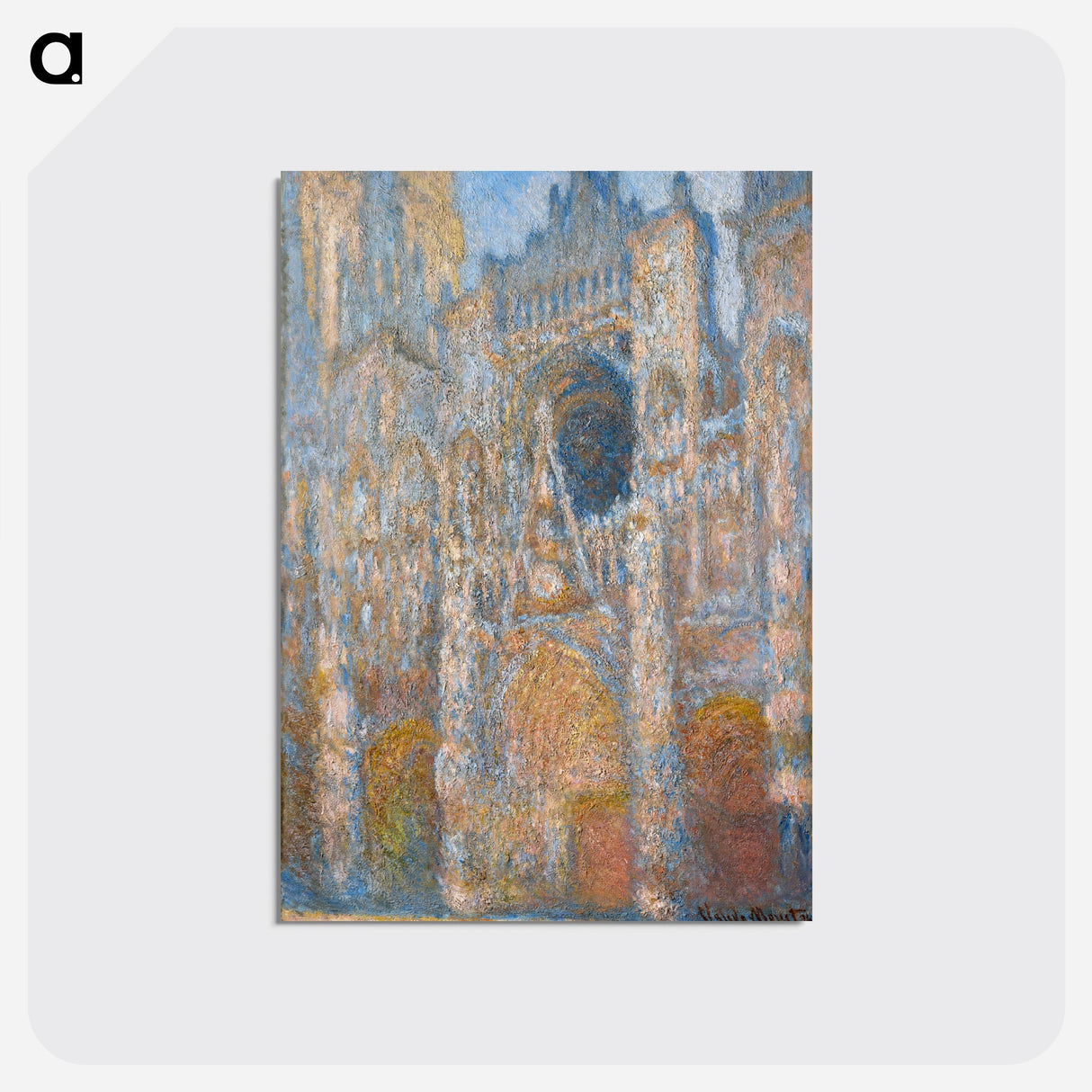 Rouen Cathedral, the Façade in Sunlight - クロード モネ Postcard.