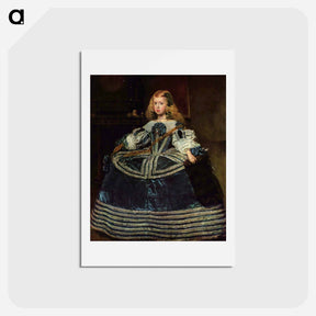 アートポストカード-Portrait of the Infanta Margarita - ディエゴ ベラスケス Postcard.