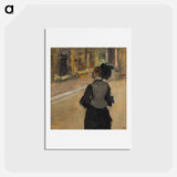 アートポストカード-Woman Viewed from Behind (Visit to a Museum) - エドガー ドガ Postcard.