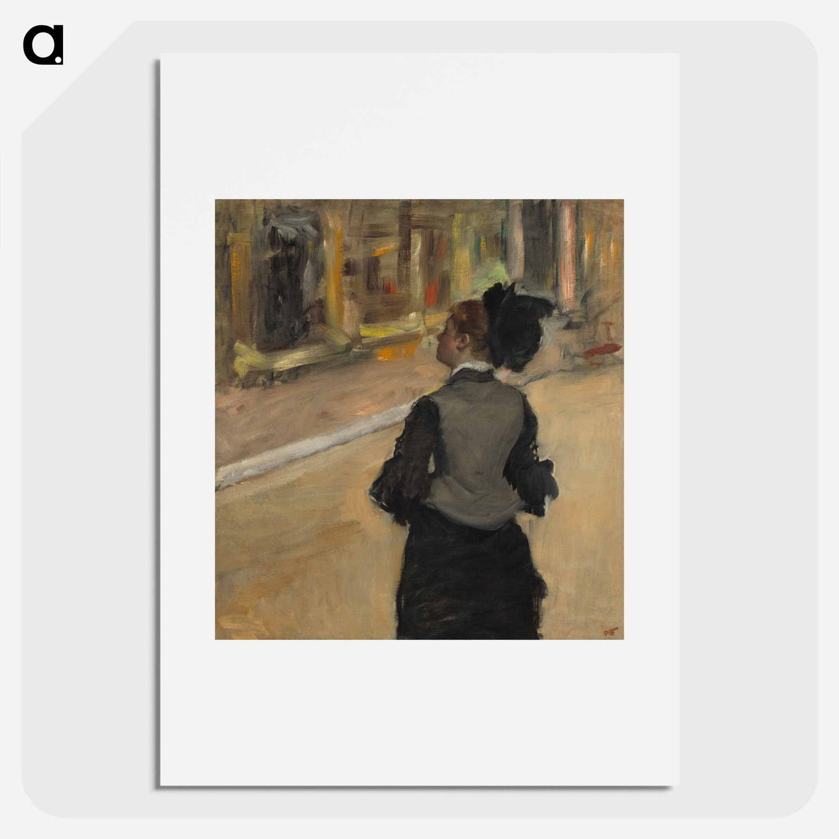 Woman Viewed from Behind (Visit to a Museum) - Edgar Degas Poster.