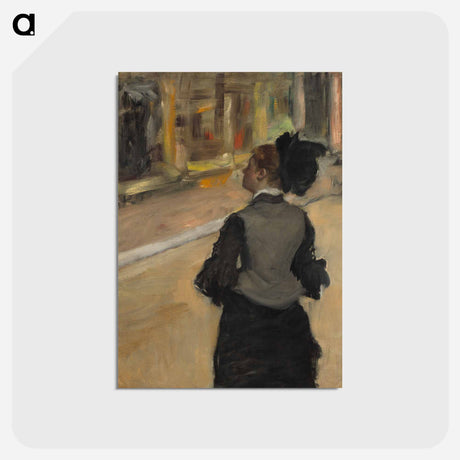 アートポストカード-Woman Viewed from Behind (Visit to a Museum) - エドガー ドガ Postcard.