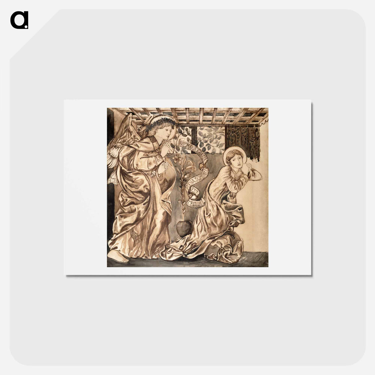 アートポストカード-The Annunciation - エドワード バーン ジョーンズ Postcard.