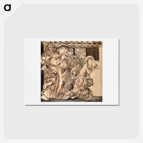 アートポストカード-The Annunciation - エドワード バーン ジョーンズ Postcard.