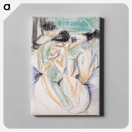 アートパネル-Two Nudes - エルンスト ルートヴィヒ キルヒナー Canvas.
