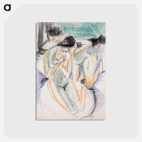 アートポストカード-Two Nudes - エルンスト ルートヴィヒ キルヒナー Postcard.