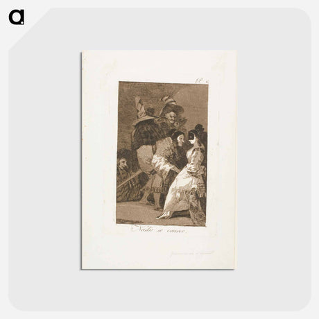 アートポストカード-Nobody knows himself - フランシスコ デ ゴヤ Postcard.