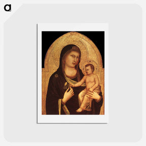 アートポストカード-Madonna and Child - ジョット ディ ボンドーネ Postcard.