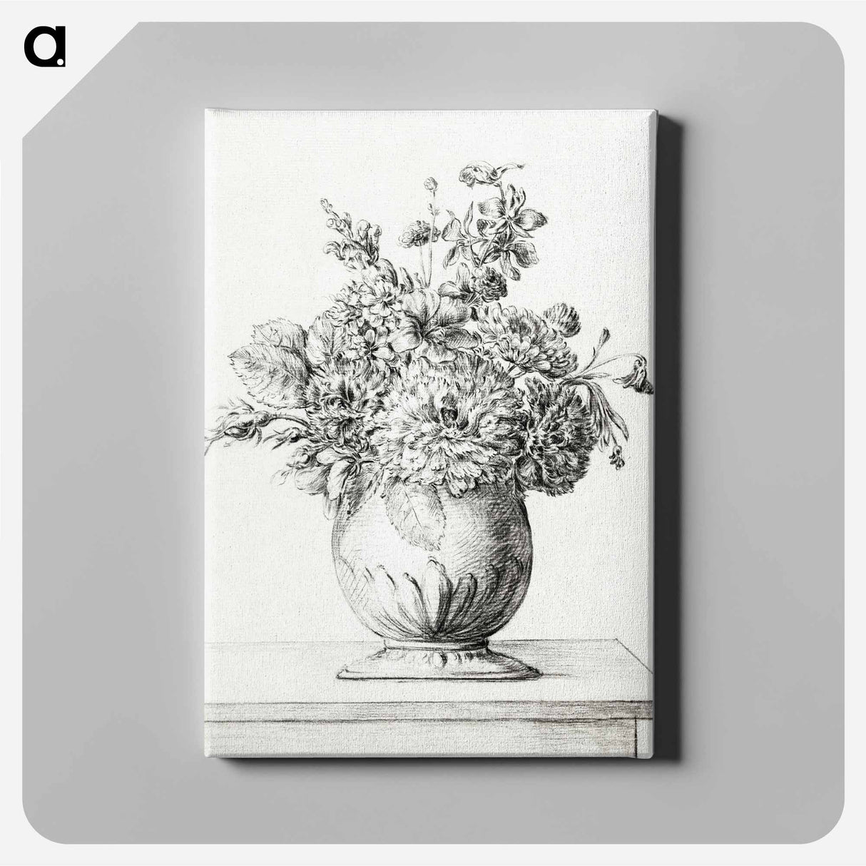 アートパネル-Flowers in a vase - ジャン ベルナール Canvas.
