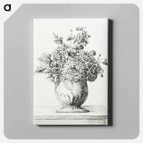 アートパネル-Flowers in a vase - ジャン ベルナール Canvas.