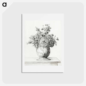 アートポストカード-Flowers in a vase - ジャン ベルナール Postcard.