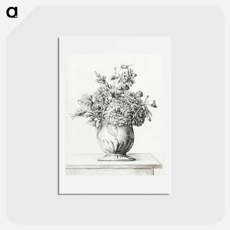 アートポストカード-Flowers in a vase - ジャン ベルナール Postcard.