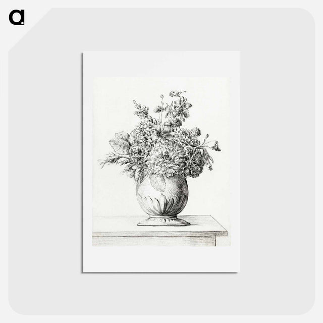 アートポストカード-Flowers in a vase - ジャン ベルナール Postcard.