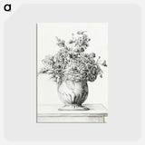 アートポストカード-Flowers in a vase - ジャン ベルナール Postcard.