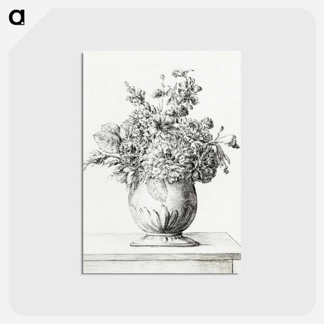 アートポストカード-Flowers in a vase - ジャン ベルナール Postcard.