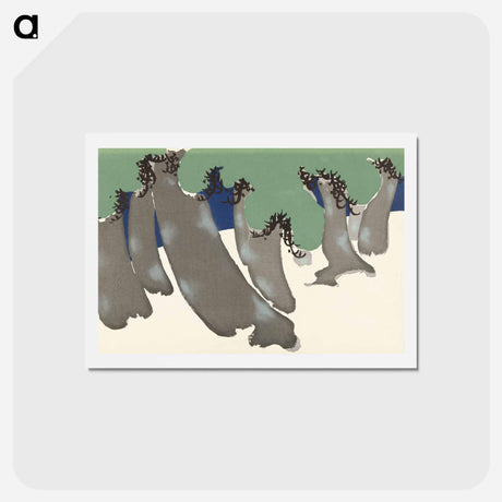 アートポストカード-Pine trees - 神坂 雪佳 Postcard.