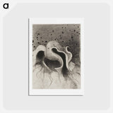 アートポストカード-The Beasts of the Sea, Round Like Leather Bottles - オディロン ルドン Postcard.