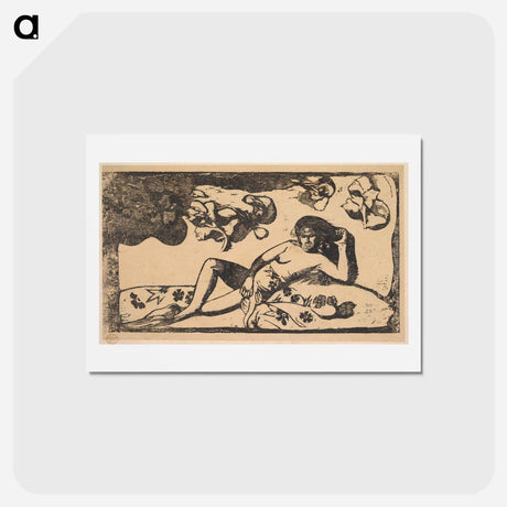 アートポストカード-The Queen of Beauty - ポール ゴーギャン Postcard.