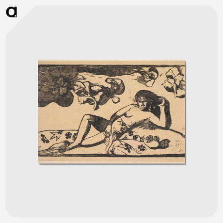 アートポストカード-The Queen of Beauty - ポール ゴーギャン Postcard.