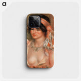 Woman with Black Hair - Pierre Auguste Renoir Phone Case.