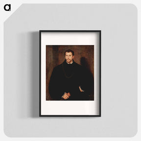 アートポスター-Portrait of a Young Man (The young Englishman) - ティツィアーノ ヴェチェッリオ Poster.