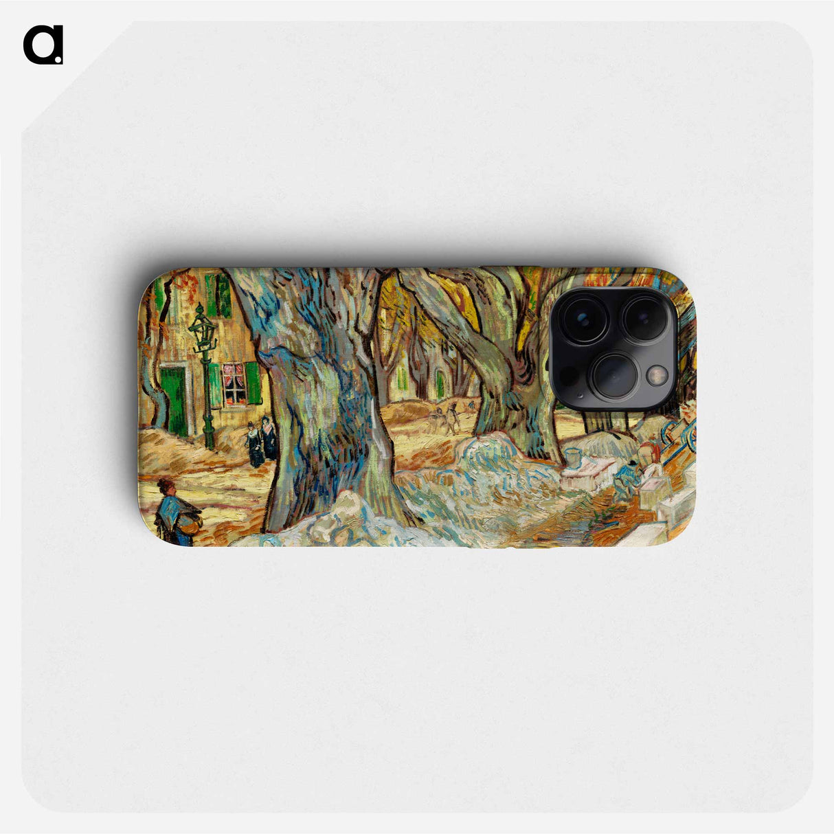 The Large Plane Trees (Road Menders at Saint-Rémy) - フィンセント ファン ゴッホ Phone Case.