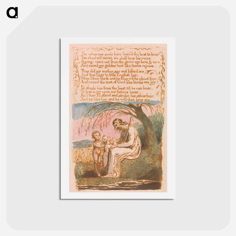 アートポストカード-The Little Black Boy - ウィリアム ブレイク Postcard.