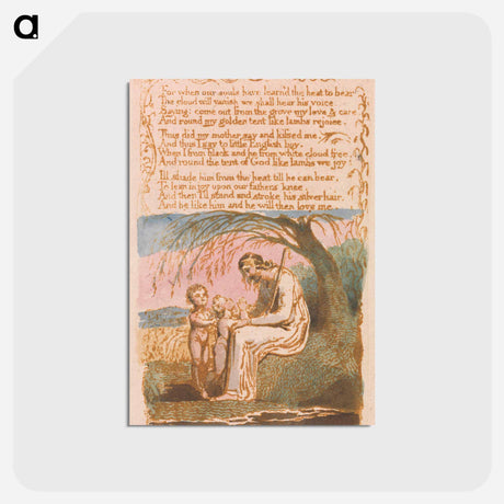 アートポストカード-The Little Black Boy - ウィリアム ブレイク Postcard.