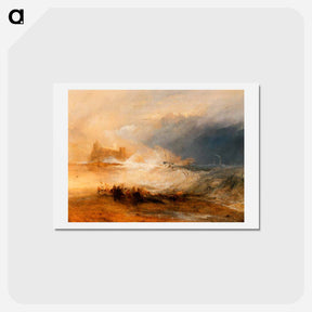 アートポストカード-Wreckers Coast of Northumberland - ウィリアム ターナー Postcard.