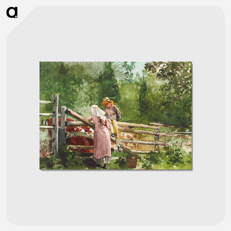 アートポストカード-Feeding Time - ウィンスロー ホーマー Postcard.