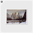 アートポストカード-Cathedral Rock, Yosemite Valley, California - アルバート ビアスタット Postcard.