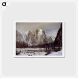 アートポストカード-Cathedral Rock, Yosemite Valley, California - アルバート ビアスタット Postcard.