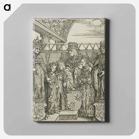 アートパネル-The Congress and Double Betrothal at Vienna - アルブレヒト デューラー Canvas.