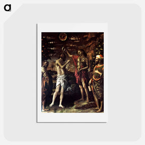 アートポストカード-The Baptism of Christ - アンドレア マンテーニャ Postcard.
