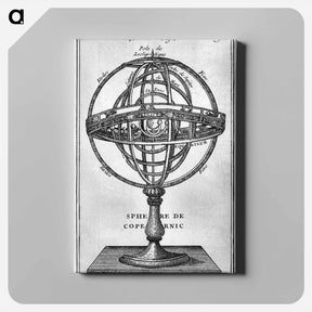アートパネル-Sphere de Copernic - アンティーク地図 Canvas.