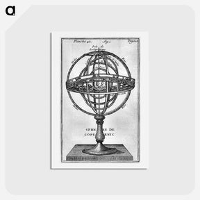 アートポストカード-Sphere de Copernic - アンティーク地図 Postcard.