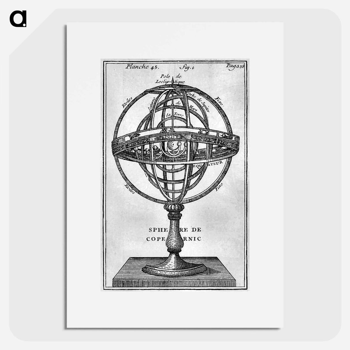 Sphere de Copernic - アンティーク地図 Poster.