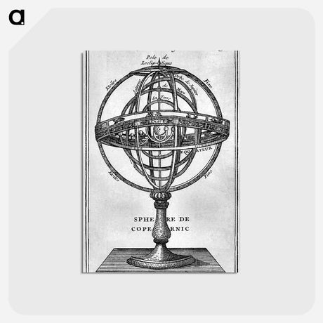 アートポストカード-Sphere de Copernic - アンティーク地図 Postcard.