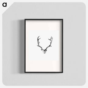 アートポスター-Deer Skull with Horns
 - 大英図書館 Poster.