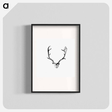 アートポスター-Deer Skull with Horns
 - 大英図書館 Poster.