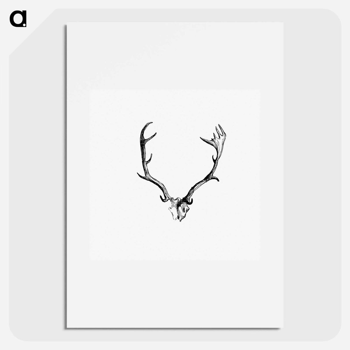 アートポスター-Deer Skull with Horns
 - 大英図書館 Poster.