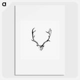 アートポスター-Deer Skull with Horns
 - 大英図書館 Poster.