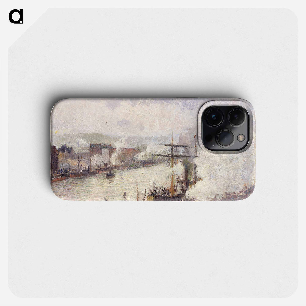 Steamboats in the Port of Rouen - Camille Pissarro Phone Case.